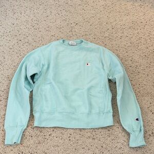 Champion Women's Light Green Crew Neck Sweater